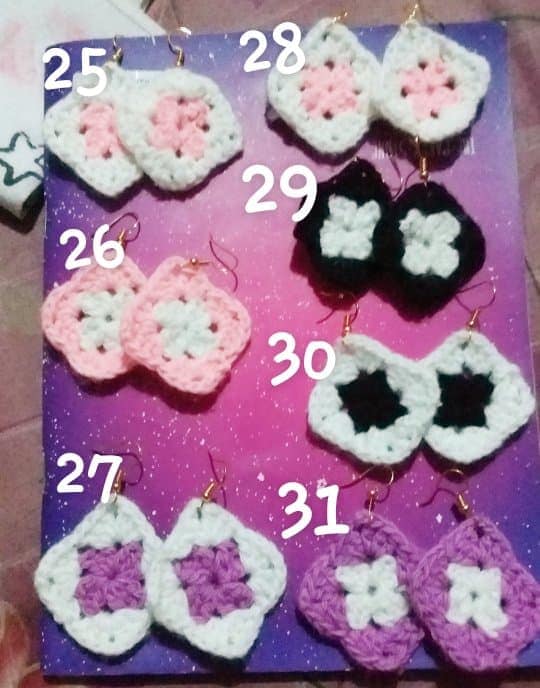 Cute Crochet Earrings – Free Crochet Pattern