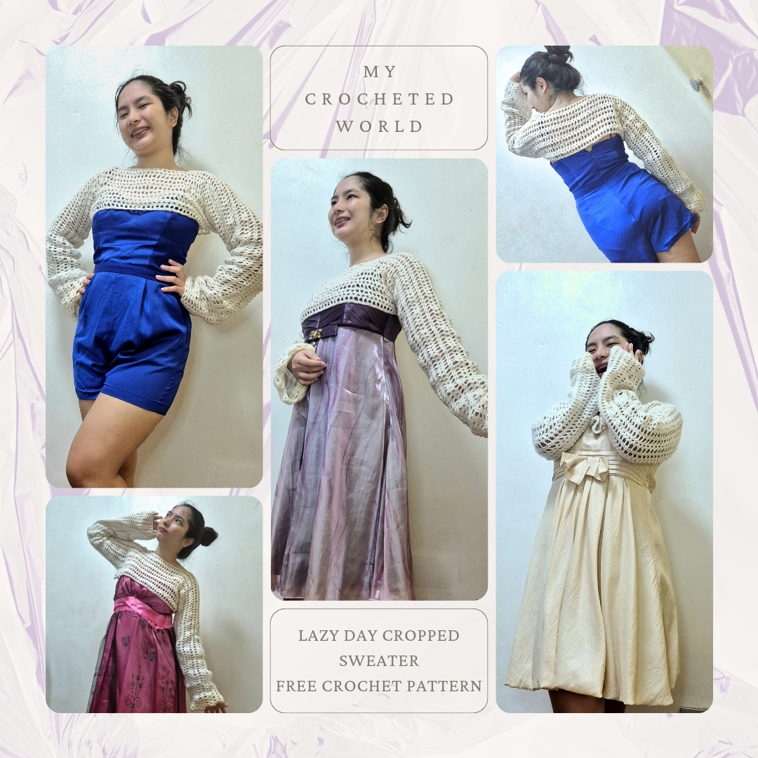 Lazy Day Cropped Sweater – Free Crochet Pattern